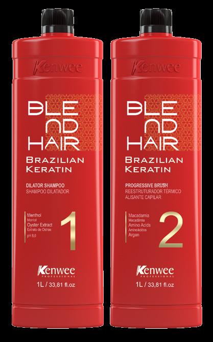 BRAZILIAN KERATIN PROGRESSIVE BRUSH The Blend Hair Line is a progressive volume reduction system that resists several washes, is suitable for all types of hair.