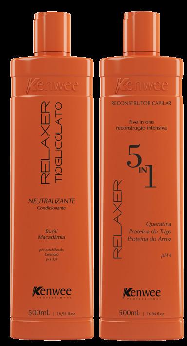 RELAXER TIOGLICOLATO The only 2 processes and Action Gradual Neutral-Color. The relaxation process aims to change the shape or curvature of the hair.