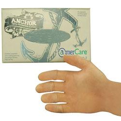 AmerCare Anchor Vinyl Disposal Gloves 100% latex free. Approved for food use. Available in powdered with U.S.P.