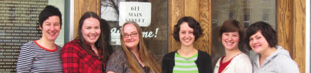 Heads Up! MAWA staff, here to serve you! From left to right, Shawna Dempsey (Co-ED), Becca Taylor (Indigenous Outreach Coordinator), Dana Kletke (Co-ED), Alexis Kinloch (Admin Asst.