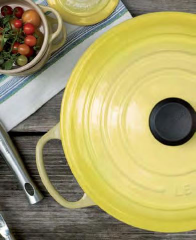 Soleil. Soleil s radiant range of yellows arcs from soft butter to bright citrus, bringing the warmth and radiance of the sun to any table. Visit www.lecreuset.