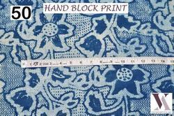 COTTON HAND BLOCK PRINT FABRICS Bagru Indigo Cotton Hand