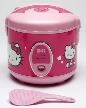 Now adored by all age groups, she features on a wide range of consumer goods, including domestic appliances such as this rice-cooker.