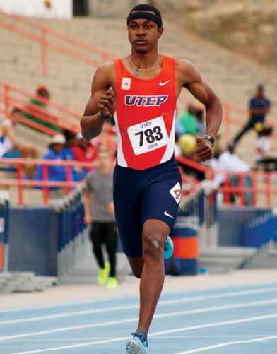 PAGE 11 Sports Editor Edwin Delgado, 747-7477 Track set to impress at Drake Relays Column NBA Finals Michaela Roman / Sprinter A-Shawni Mitchell sprints at Kidd Field during the UTEP Invitational on