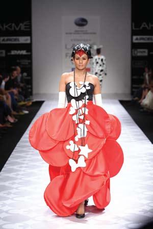 Presenting a variety of innovative cuts, prints and textures, Nitin