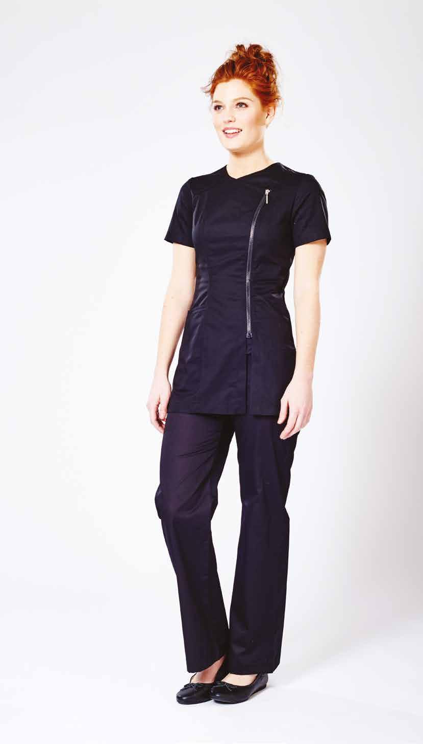 JUSTINE This close-fitting tunic is both elegant and practical so you can handle anything the job throws at you.