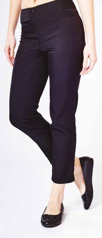 LILI This straight leg trouser has a higher waist, looser fit leg and side zip fastening to keep you comfortable all day