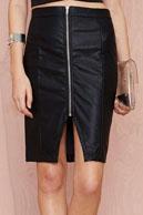 with Slit Asymmetric Hemline Mini Skirt Skirt with Sheer Panel Sides LC71106