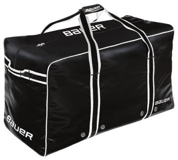 BAUER Team Premium Bag Made from durable waterproof polyvinyl All plastic components are cold resistance tested to prevent cracking Heavy-duty double zippers with nylon pulls on main opening Durable