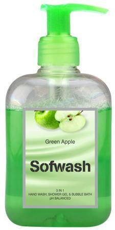 SOFWASH 3 IN 1 HAND WASH, SHOWER GEL & BUBBLE BATH 3 Benefits in 1 : Hand Wash, Shower Gel & Bubble Bath.