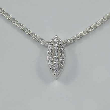6mm W $295 (P106cz Sterling silver with chain Cubic Zirconia) $475 (P106Y9cz 9ct