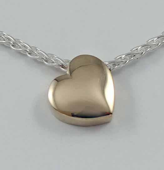 yellow gold with sterling silver chain) P109/