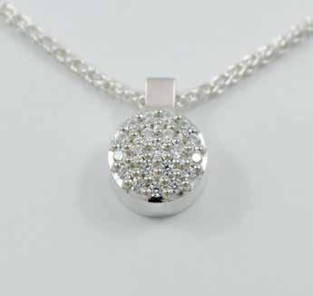 Sterling silver with chain Cubic Zirconia) $475 (P210Y9cz 9ct yellow gold