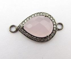 PAVE SET PENDANT AND CONNECTOR Pink