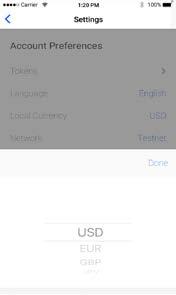 USD, GBP and EUR. To access, you need to click, Settings.