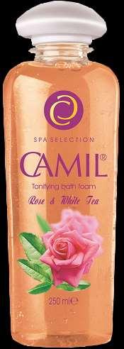 SPA SELECTION Description: Rose and White Tea Spa Series with plant extracts of chamomile and