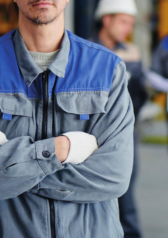 WORKWEAR The key to successful workwear is to deliver apparel that fulfills the brief where durability and comfort