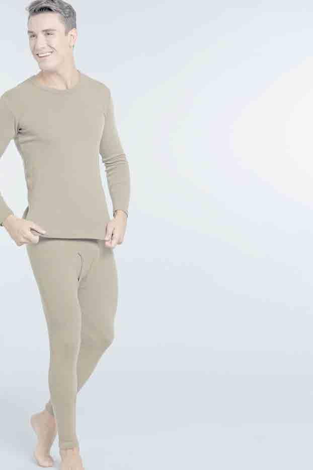 UW202 Comfort Long Underpants for Women UW201 Unit Price : RM 1,020 RM 1,070 (ML) (LL) Color : Olive Drab / UW212 Comfort Long Underpants for Men Outer : Acrylic 95%, Wool 5% Inner : Polyvinyl