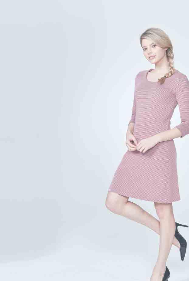 OUTERWEAR OUTERWEAR OC001 Long-Sleeve Shift Dress Outer : Acrylic 80%, Polyester