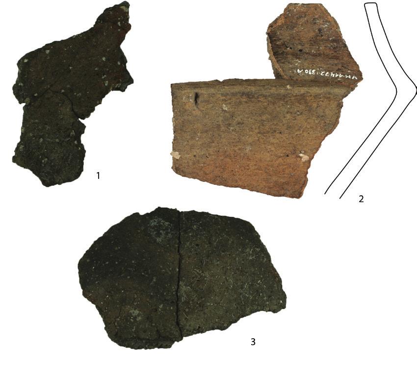 Investigation of Late Iron Age occupation layers in Viljandi Castle park 127 Chronological judgements can be made also on the basis of wheel-thrown pottery which does not appear in south Estonia