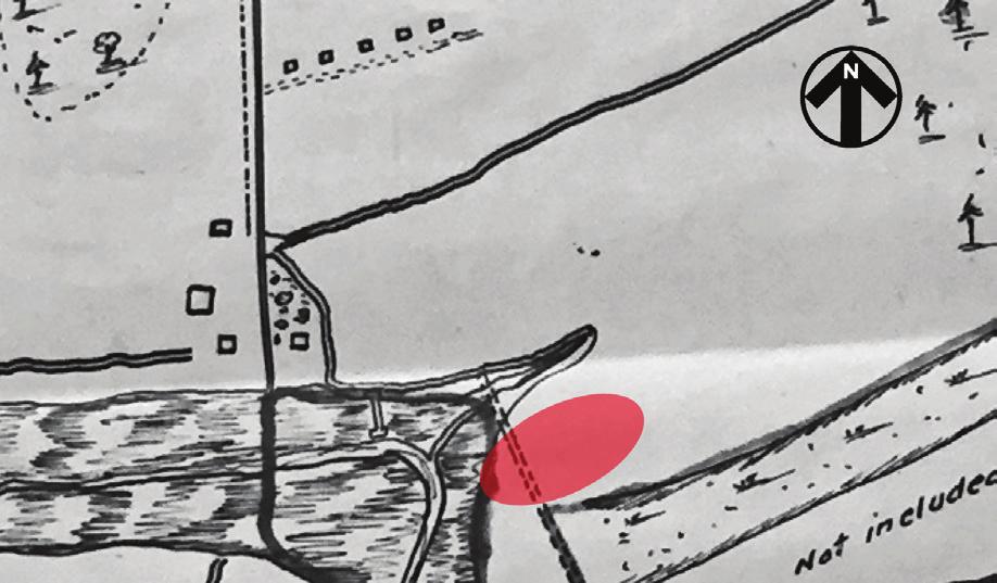 Upper right is a tracing of the 1854 map prepared in