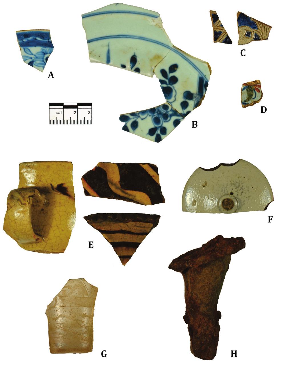 ASSESSMENT OF ARCHAEOLOGICAL SITE 38CH2244 Figure 9. Artifacts recovered from 38CH2244.