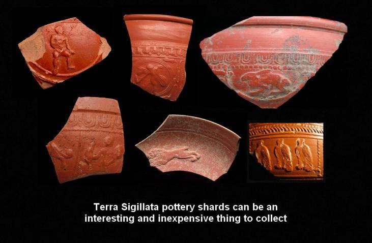 The better of this ware is distinguished by a thick-orange red slip over a rather granular clay fabric.