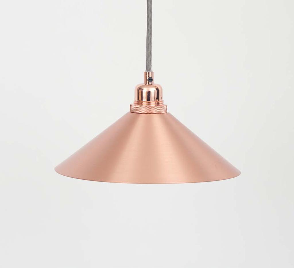 Ring Fasteners 2800 2803 2806 2800-2070 2803-2070 2806-2070 E27 Pendant (sold separately) Atelier Bulb (sold separately) Geometric Shade : Cone Small Cone Shade Medium Cone