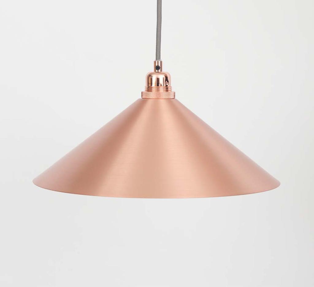 Origin: Denmark, Produced in Denmark Material: Solid copper lacquered, solid brass lacquered Note: Outer and inner finish matching material and finish, suitable to be paired