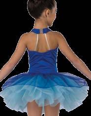 Attached glitter ombre tulle top