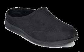 Micro suede open back lined with chenille Features: Fully padded Memory Foam sock for the utmost comfort.