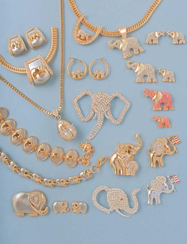 2 Tone Sets: Crystals, Satin Silver with gloss Gold Plate ER311 - $7.75 Elegant Elephants (perfect for victory celebrations!) Brilliant Diamond-like Swarovski Crystal Elephant Set ER438 - $8.