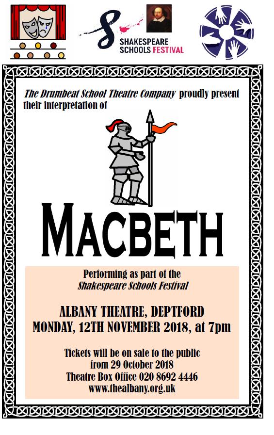 We have tickets on sale for the Macbeth performance on 12 November