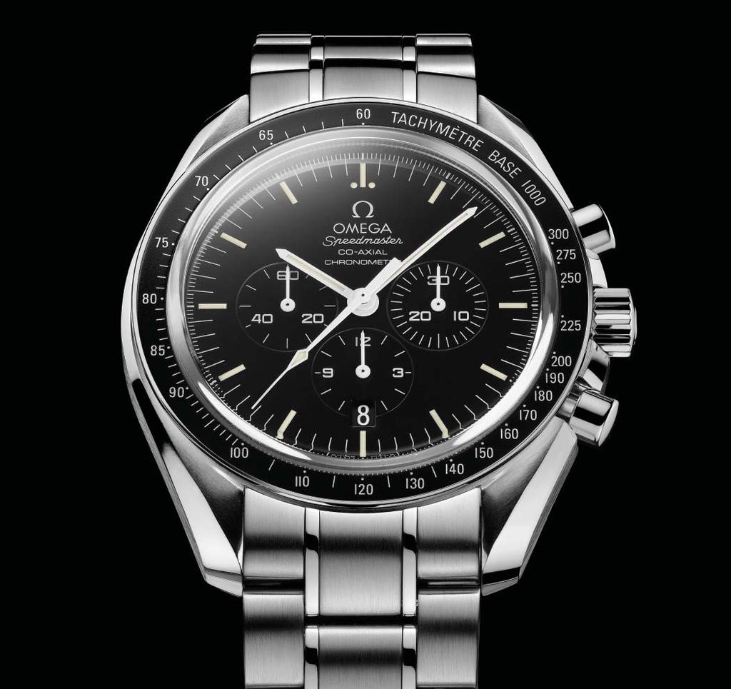Speedmaster Moonwatch Enamel The larger, Co-Axial evolution of a space pioneer The Moonwatch finally gets a date!