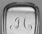 George III silver single-struck Fiddle & Thread pattern