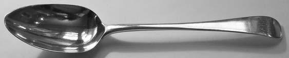 Irish silver Bright-cut Celtic-point pattern teaspoon, Dublin 1814 by John Bolland.