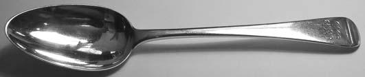 George III silver Old English pattern tablespoon, London 1804 by Richard Crossley. L-21.