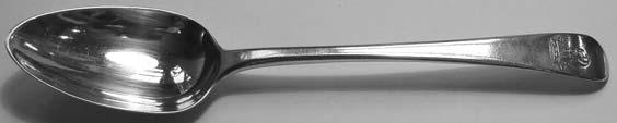 George III silver Old English pattern tablespoon, London 1785 (incuse duty), by William