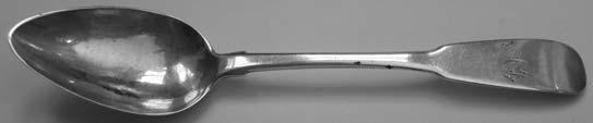 125. Irish silver Fiddle pattern teaspoon,