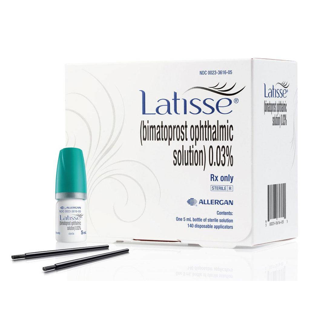 Allergan developed this into a treatment to be applied to the base of the eyelashes.