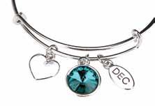 7-½", one size fits most. (Heart charm may be personalized with name or initials at your local jeweler.) $20.