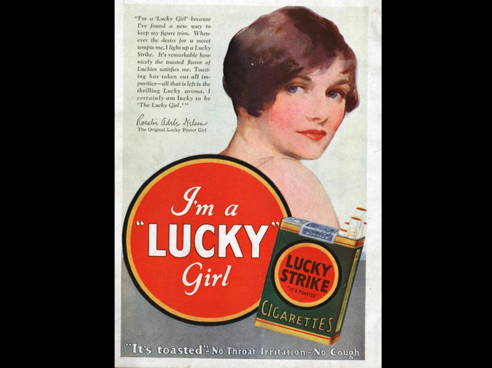 Date: 1929 Brand: Lucky Strike Manufacturer: The American Tobacco Co.