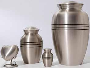 Our contemporary selection of metal urns and keepsakes are made