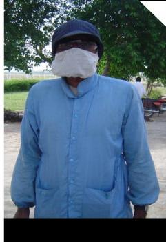 PROTECTIVE CLOTHING FOR MALE FARM WORKERS ENGAGED IN WHEAT THRESHING proper protection from organic dust; hence other four thicker fabric samples were collected and tested on various parameters and