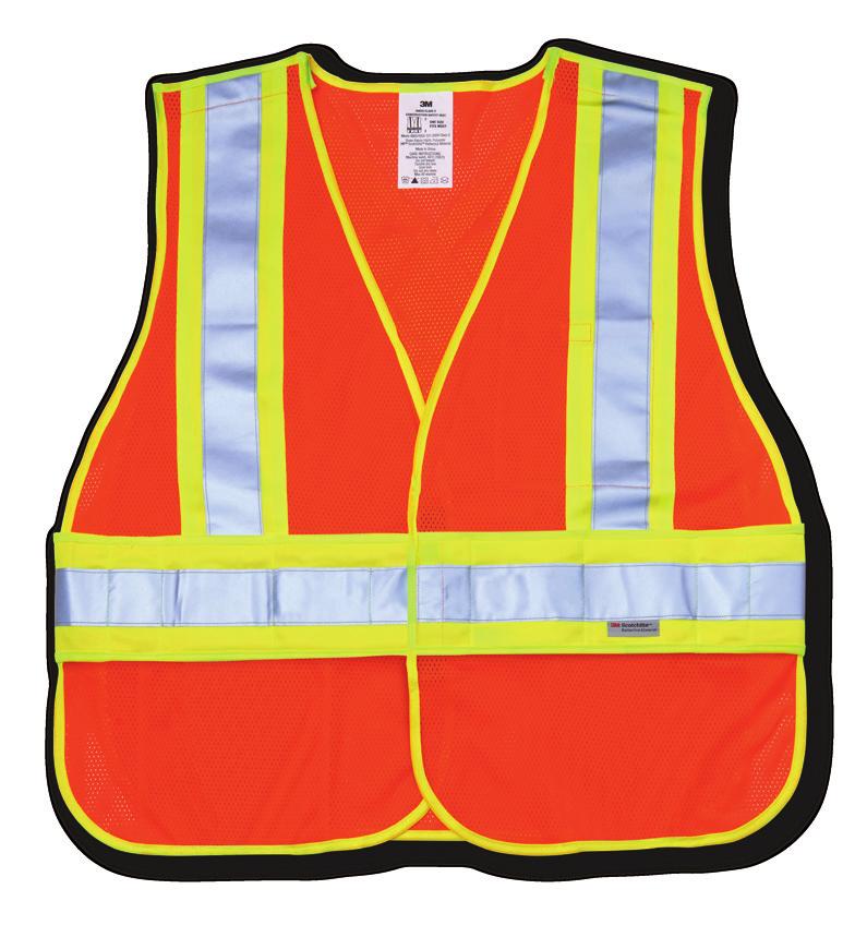inch (.13 m2) Class 1 (Basic) Background Material = 217 sq. inch (.14 m2) Retroreflective Material = 155 sq. inch (.10 m2) Scotchlite reflective material is designed for use on safety garments and in athletic and casual wear.