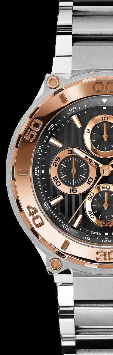 Gc Bold An imposing 44mm case and studied composition of materials and finishes gives sophisticated elegance a fashionable twist in this new sporty chronograph for the demanding man with an active