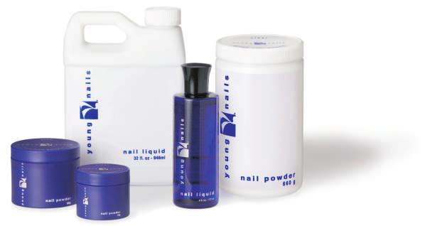 Liquid and Powder Designed to work together chemically, Young Nails Acrylic Resin System was created with an exact particle