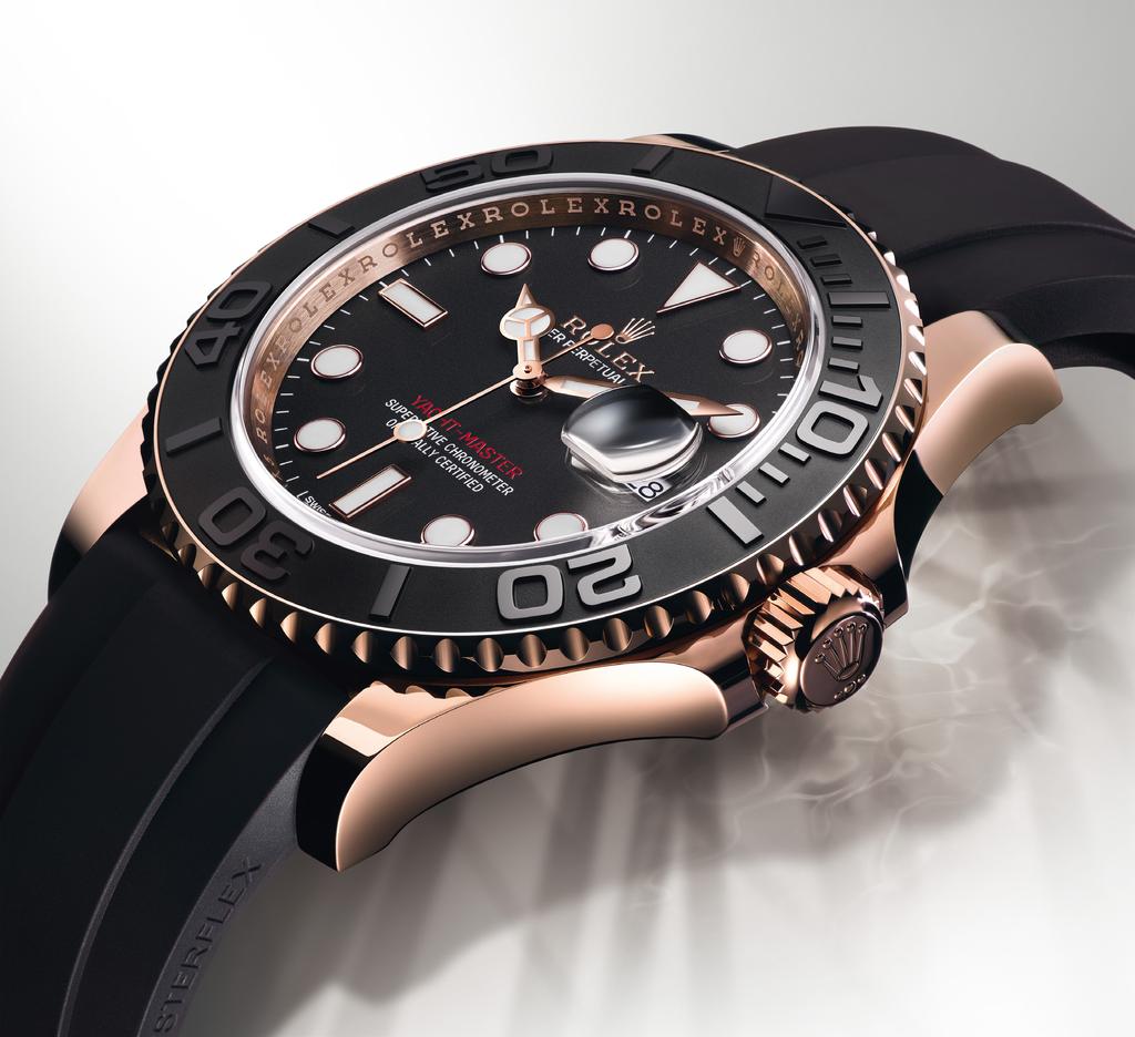 Yacht-Master A CHIC, SPORTY AND TECHNICAL WATCH ROLEX IS INTRODUCING A NEW BLACK AND 18 CT EVEROSE GOLD VERSION OF ITS NAUTICAL OYSTER PERPETUAL YACHT-MASTER, FITTED EXCLUSIVELY WITH THE INNOVATIVE