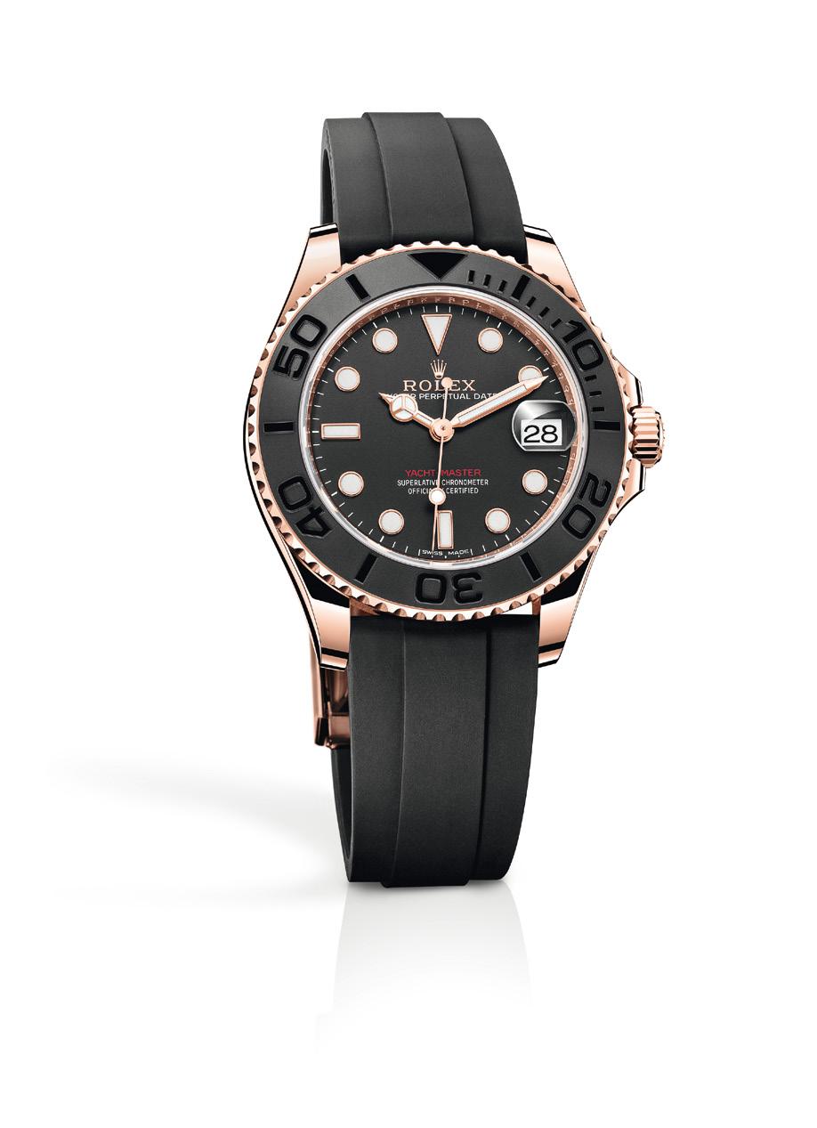 oyster perpetual yacht-master 37 Reference (case bracelet): 268655 Oysterflex bracelet CASE TYPE Oyster (monobloc middle case, screw-down case back and winding crown) DIAMETER 37 mm MATERIAL 18 ct