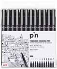 5mm Black Ink PIN2005D Contains one each of Black, Blue, Red, Green, Brown,